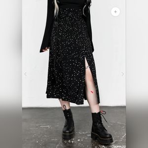 DISTURBIA NWT Black Constelation Maxi Skirt Size 14
